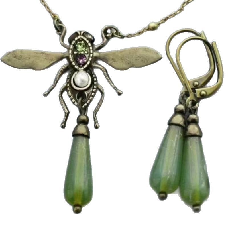 Women's Vintage Gemstone Necklace Set