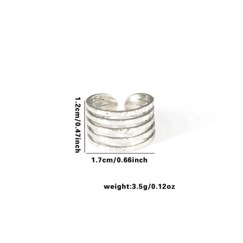 Fashion Personalized New Fishtail Palm Plaid Ring