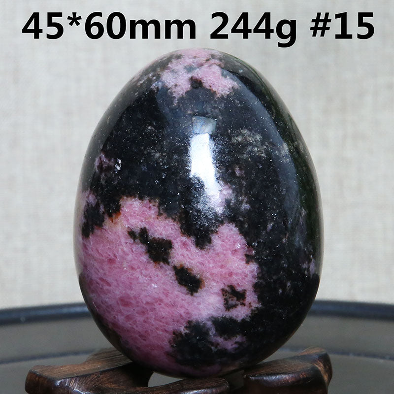 Natural Crystal Plum Tourmaline Stone Egg Ore Specimen Ornaments