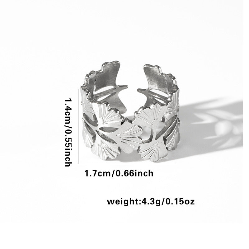 Fashion Personalized New Fishtail Palm Plaid Ring