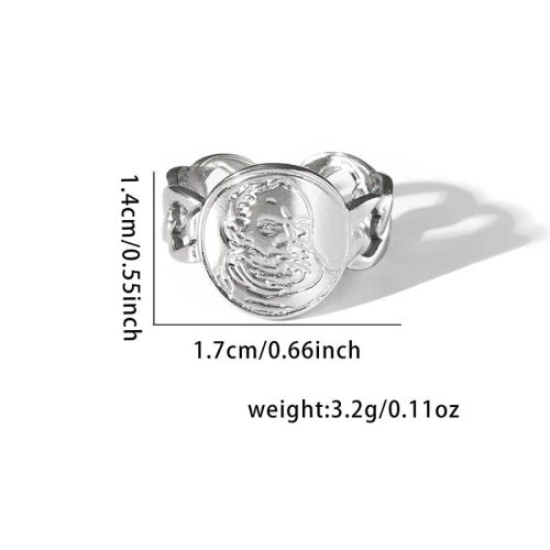 Fashion Personalized New Fishtail Palm Plaid Ring