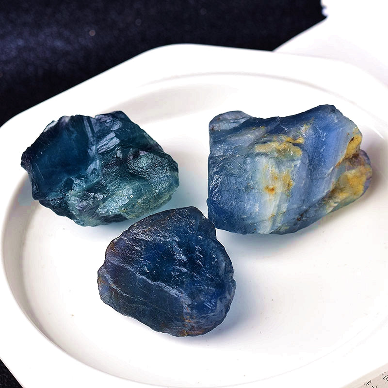 Natural Blue Fluorite Crystal Gravel Ornaments