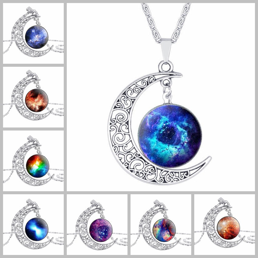 Lady Gemstone Necklace — Elegant Crystal Pendant