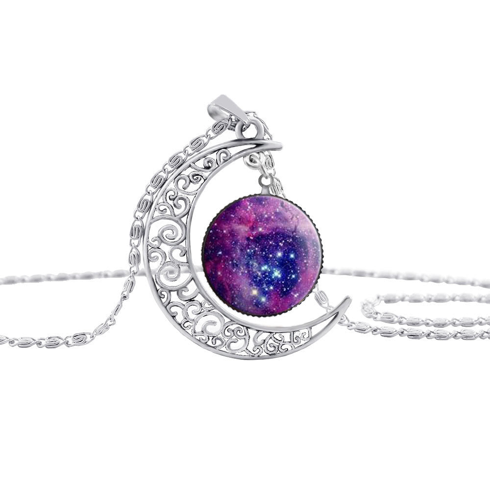 Lady Gemstone Necklace — Elegant Crystal Pendant