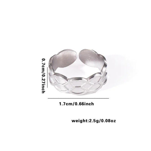 Fashion Personalized New Fishtail Palm Plaid Ring
