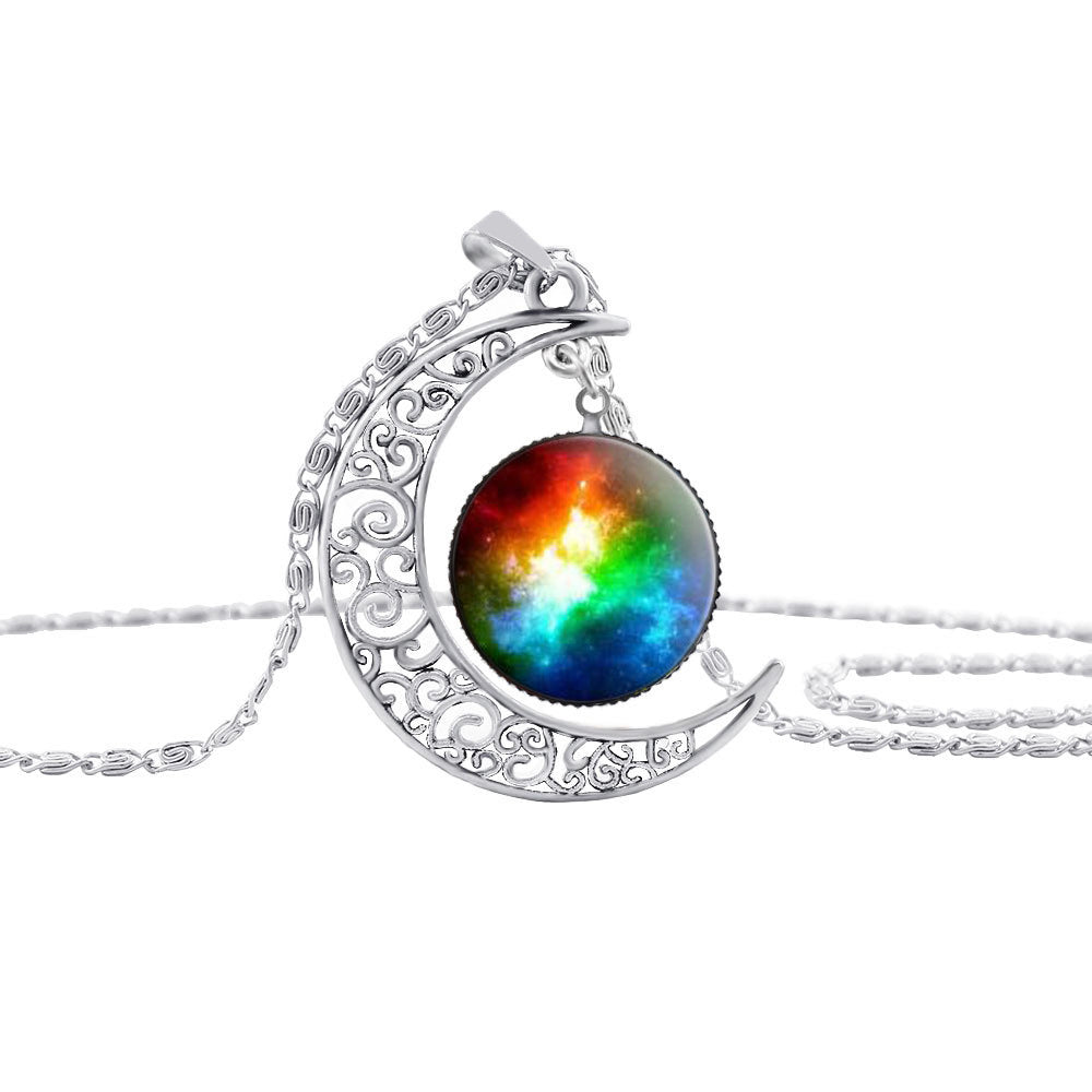 Lady Gemstone Necklace — Elegant Crystal Pendant