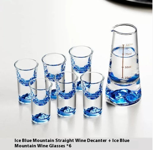 Ice Blue Crystal Glass White Wine Glass Set Small Scale