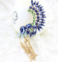 Gorgeous Gemstone Stud Earrings Crystal Chain