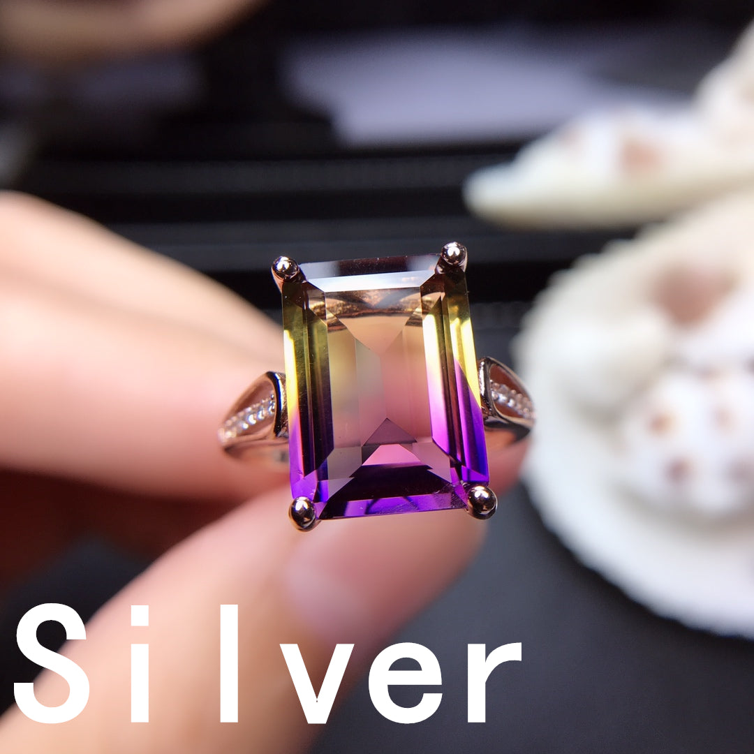Classic Amethyst Ring Gradient Color
