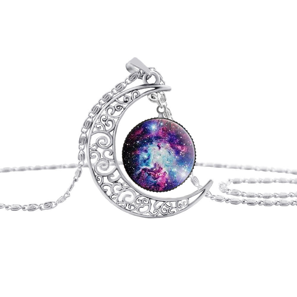 Lady Gemstone Necklace — Elegant Crystal Pendant