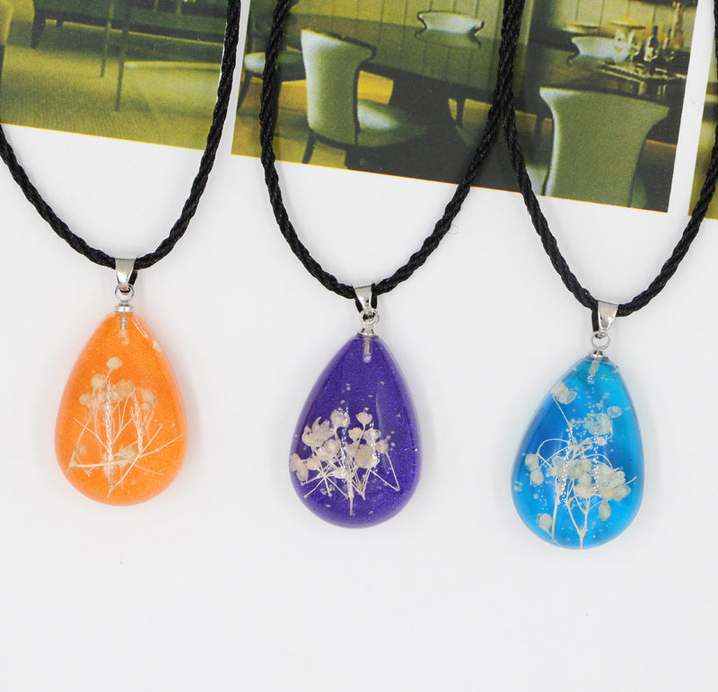 Immortal Flower Time Gemstone Necklace