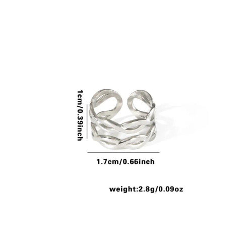 Fashion Personalized New Fishtail Palm Plaid Ring