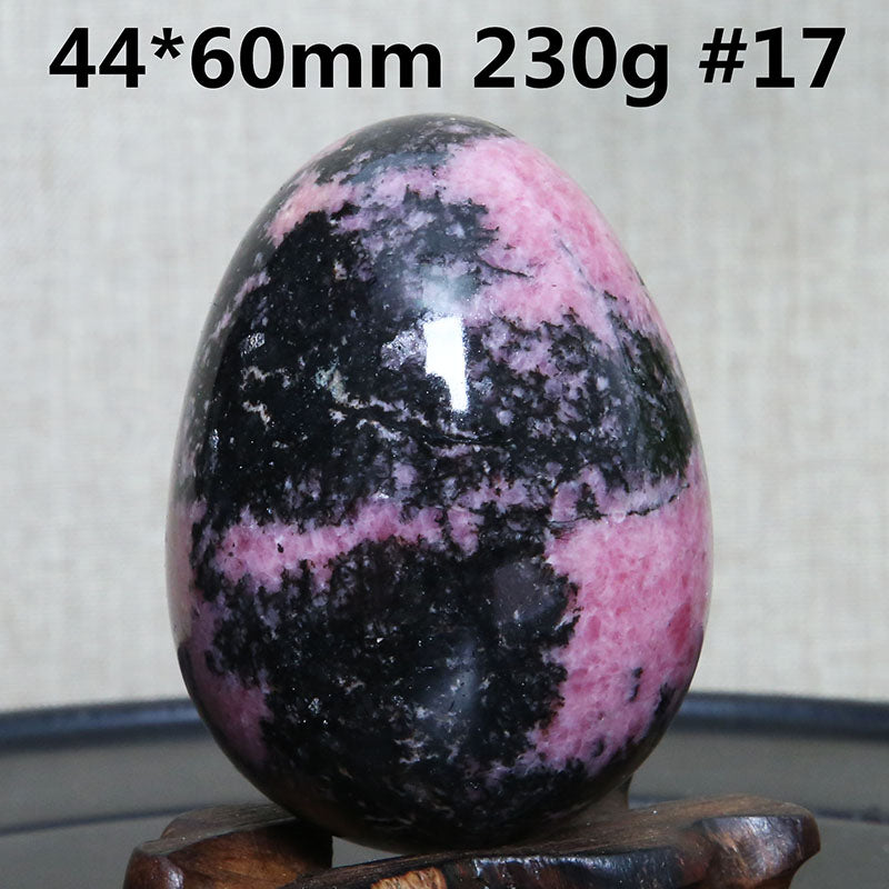 Natural Crystal Plum Tourmaline Stone Egg Ore Specimen Ornaments