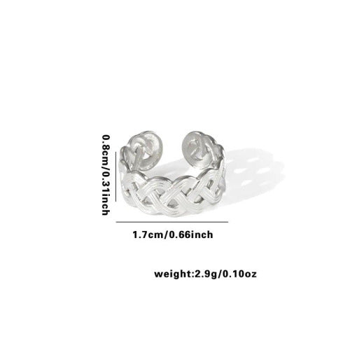 Fashion Personalized New Fishtail Palm Plaid Ring