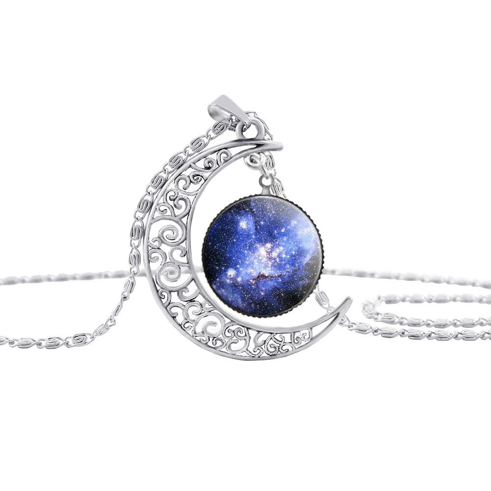 Lady Gemstone Necklace — Elegant Crystal Pendant
