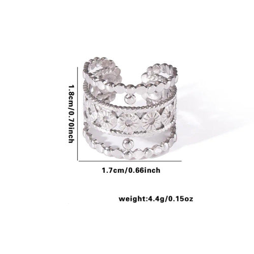Fashion Personalized New Fishtail Palm Plaid Ring