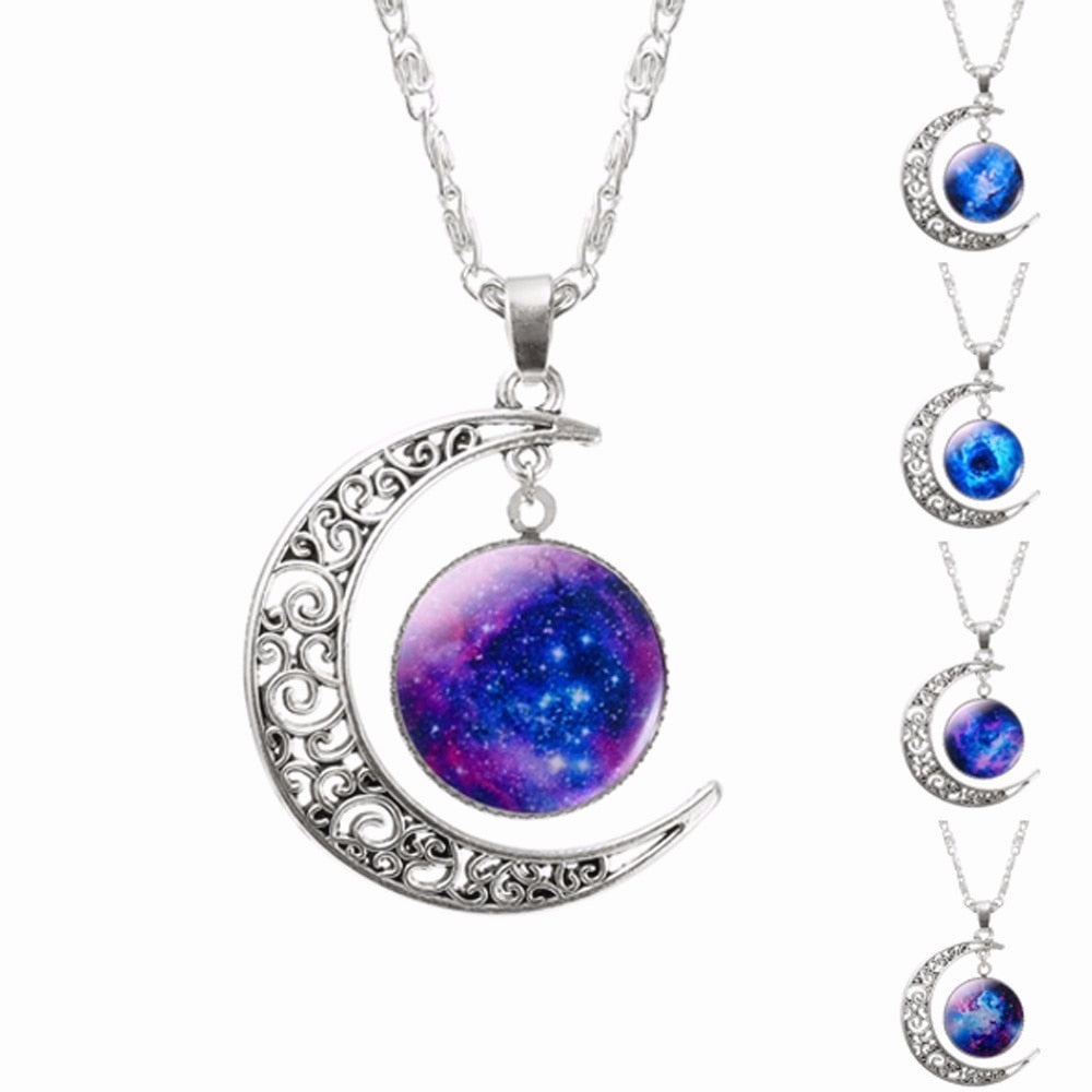 Lady Gemstone Necklace — Elegant Crystal Pendant