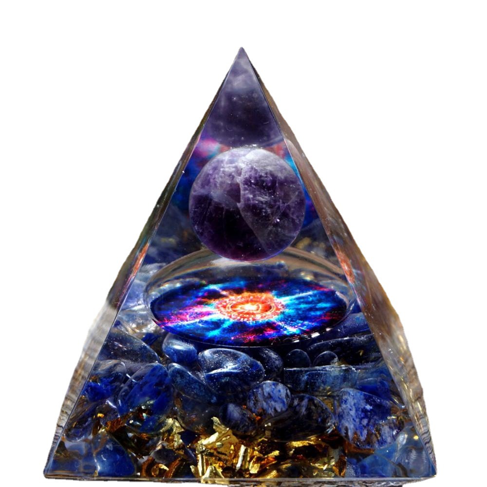 6cm Crystal Ball Pyramid – Healing Energy Home Décor