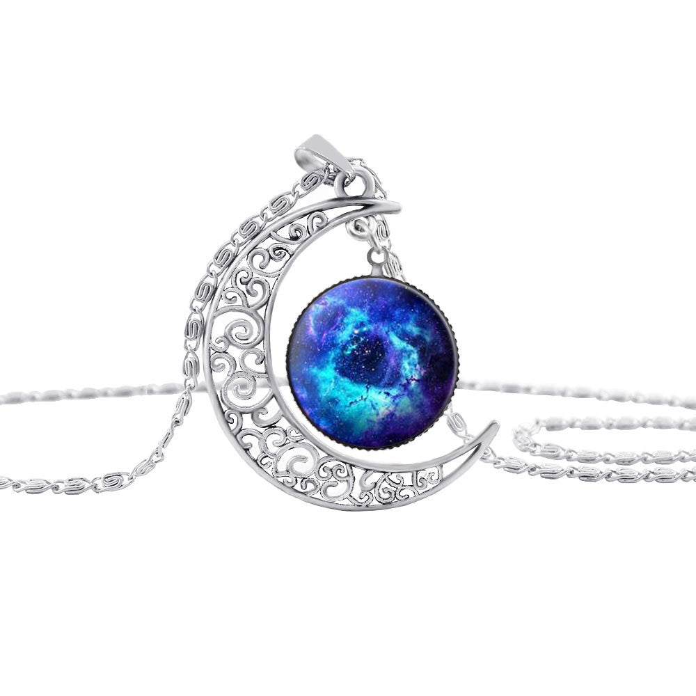 Lady Gemstone Necklace — Elegant Crystal Pendant