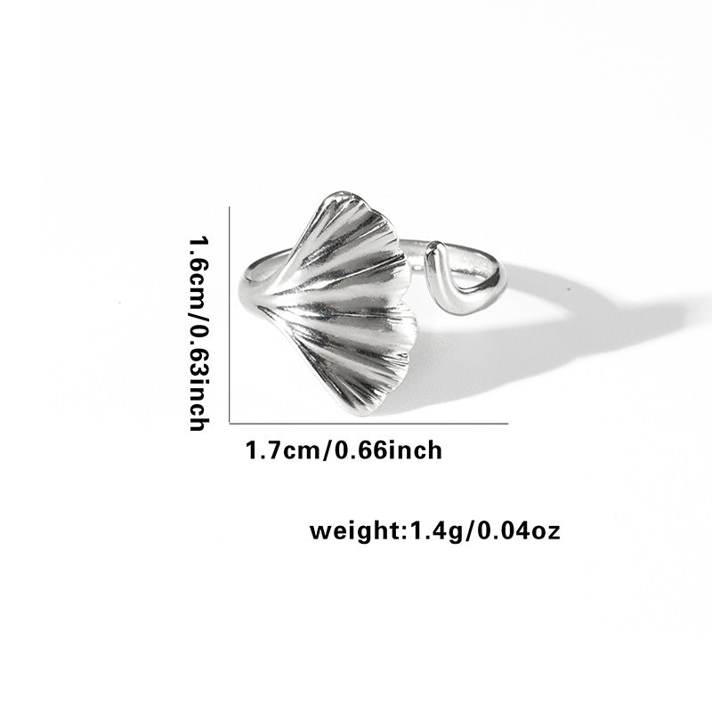 Fashion Personalized New Fishtail Palm Plaid Ring