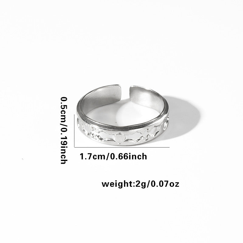 Fashion Personalized New Fishtail Palm Plaid Ring