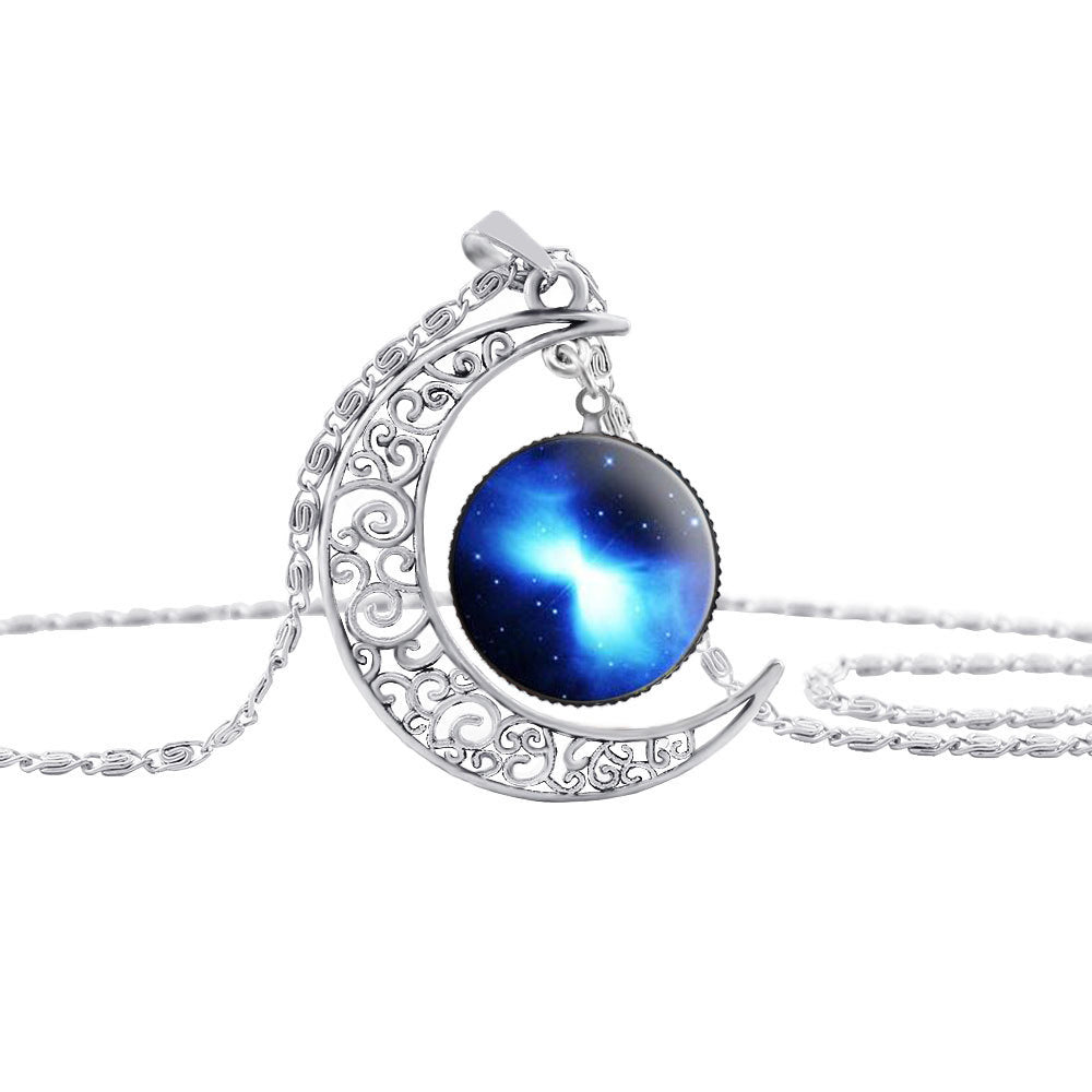 Lady Gemstone Necklace — Elegant Crystal Pendant