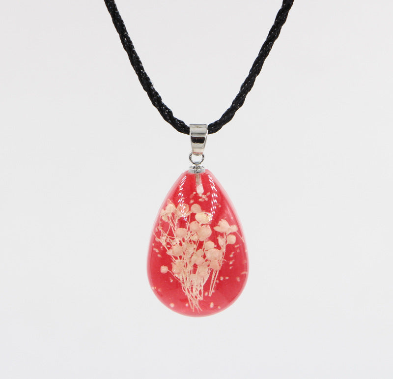 Immortal Flower Time Gemstone Necklace