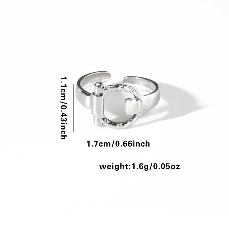 Fashion Personalized New Fishtail Palm Plaid Ring
