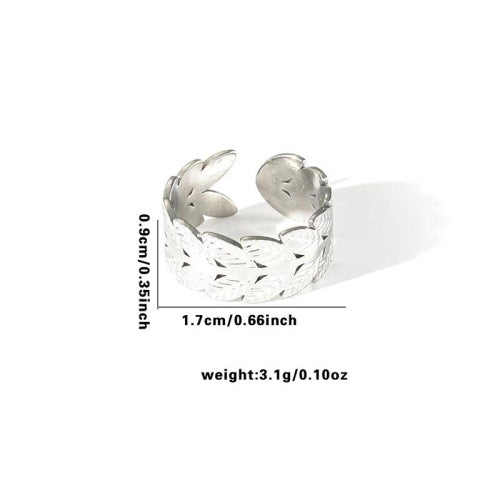 Fashion Personalized New Fishtail Palm Plaid Ring