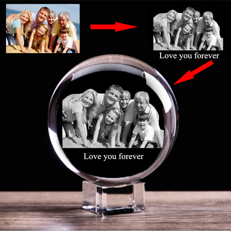 Exquisite Crystal Ball Gift Set — With LED Light Base