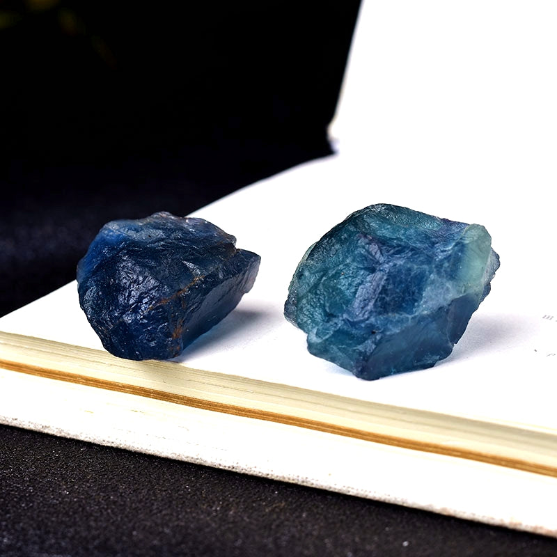 Natural Blue Fluorite Crystal Gravel Ornaments