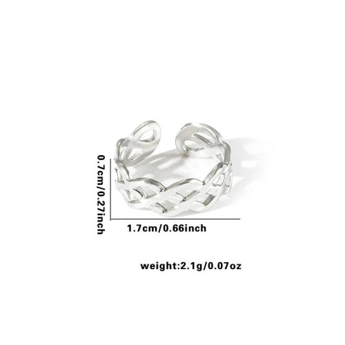 Fashion Personalized New Fishtail Palm Plaid Ring
