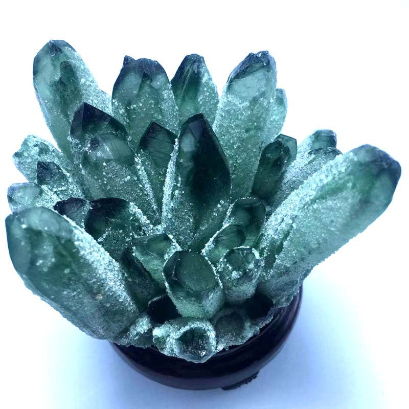 White Green Crystal Cluster Rough Stone Specimen Home Decoration Technology