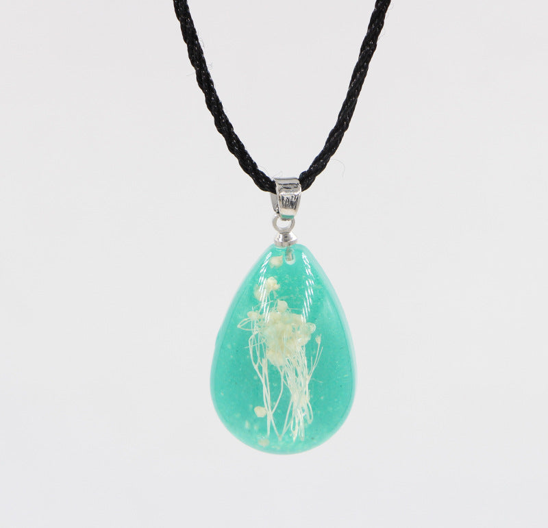 Immortal Flower Time Gemstone Necklace