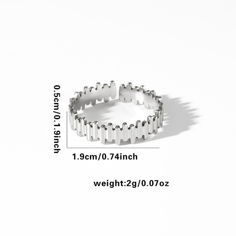Fashion Personalized New Fishtail Palm Plaid Ring