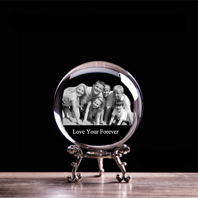Exquisite Crystal Ball Gift Set — With LED Light Base