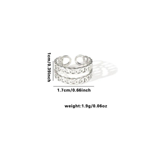Fashion Personalized New Fishtail Palm Plaid Ring
