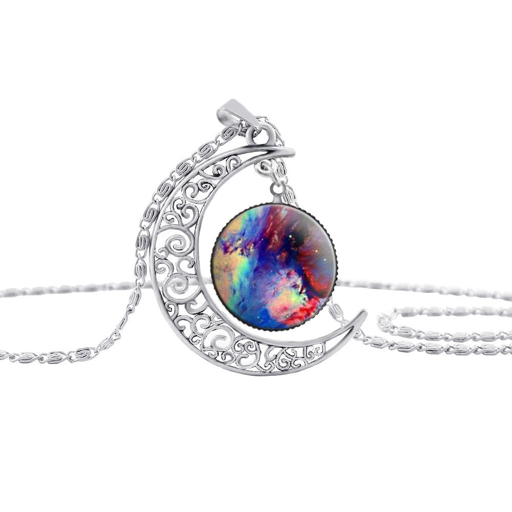 Lady Gemstone Necklace — Elegant Crystal Pendant
