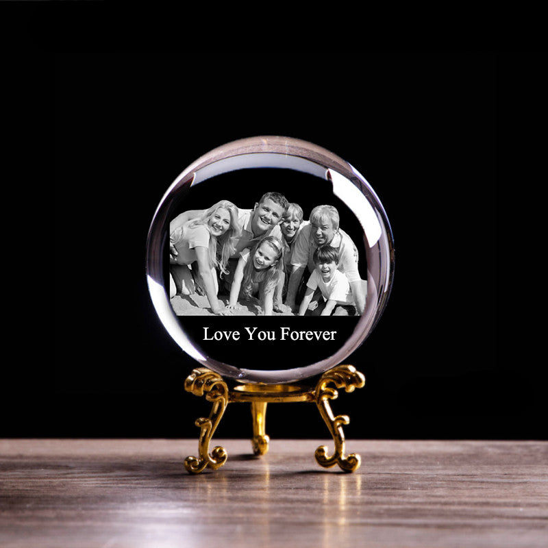 Exquisite Crystal Ball Gift Set — With LED Light Base