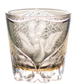 Hand-carved Crystal Glass Fluorite Whiskey Glass