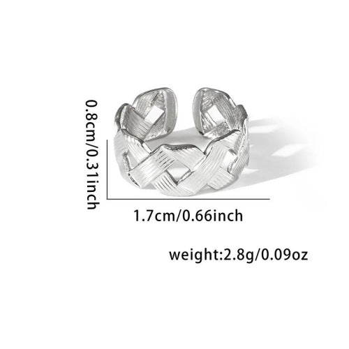 Fashion Personalized New Fishtail Palm Plaid Ring