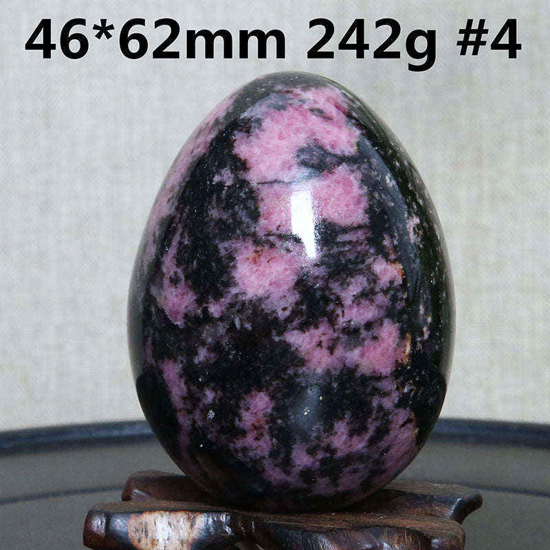 Natural Crystal Plum Tourmaline Stone Egg Ore Specimen Ornaments