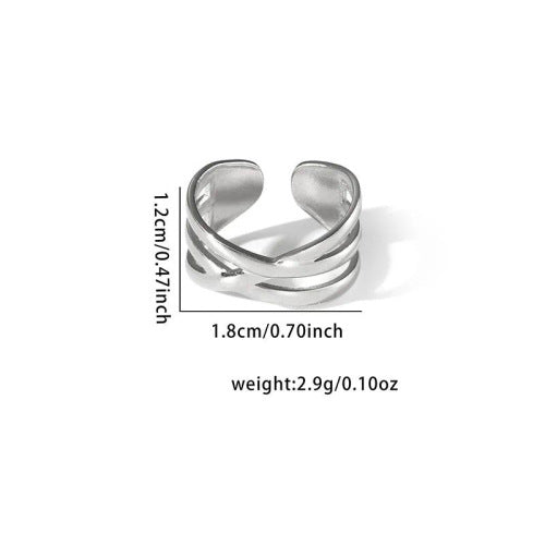 Fashion Personalized New Fishtail Palm Plaid Ring