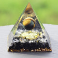 Crystal Ball Pyramid – Crushed Stone Drip Design | Energy Décor