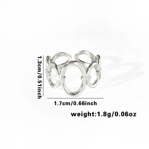 Fashion Personalized New Fishtail Palm Plaid Ring