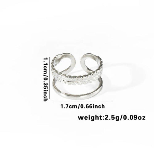 Fashion Personalized New Fishtail Palm Plaid Ring