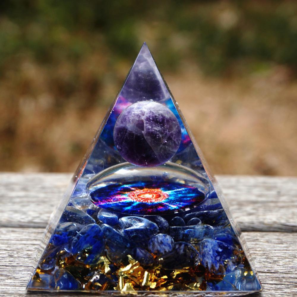 6cm Crystal Ball Pyramid – Healing Energy Home Décor