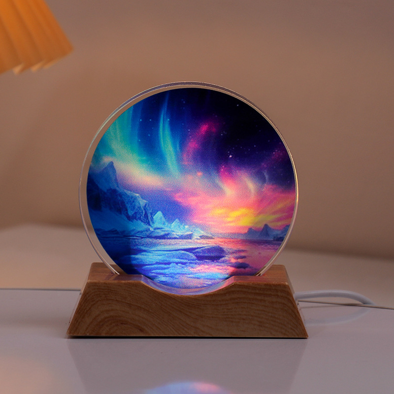 Astronaut Planet Table Lamp Crystal Night Light Illuminated Decorative Piece