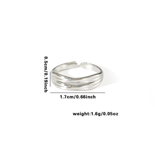 Fashion Personalized New Fishtail Palm Plaid Ring