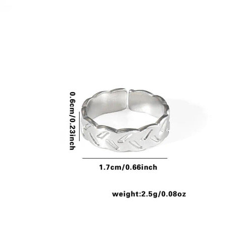 Fashion Personalized New Fishtail Palm Plaid Ring